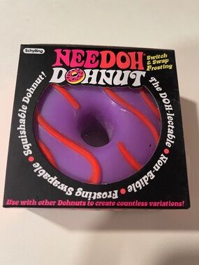 Needoh Dohnut Kids Toy - Purple Frosting  Donut  NEW